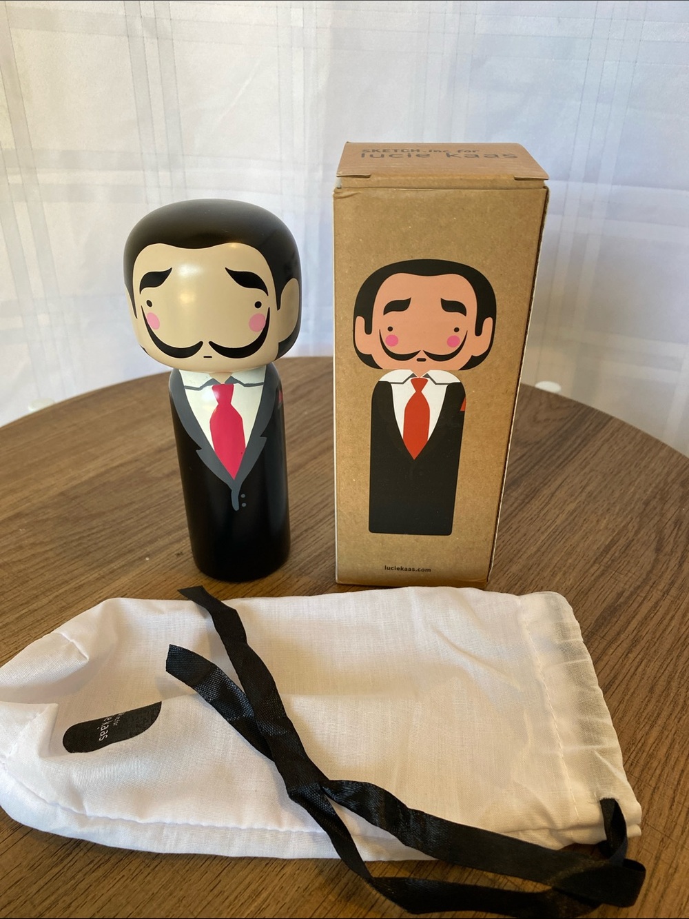 Kokeshi Salvador Dali Doll Figure Sketch.inc for Lucie Kaas Size 14.5 cm NEW